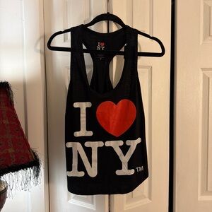 I ♥ NY Black Graphic Tank Top with Red Heart
